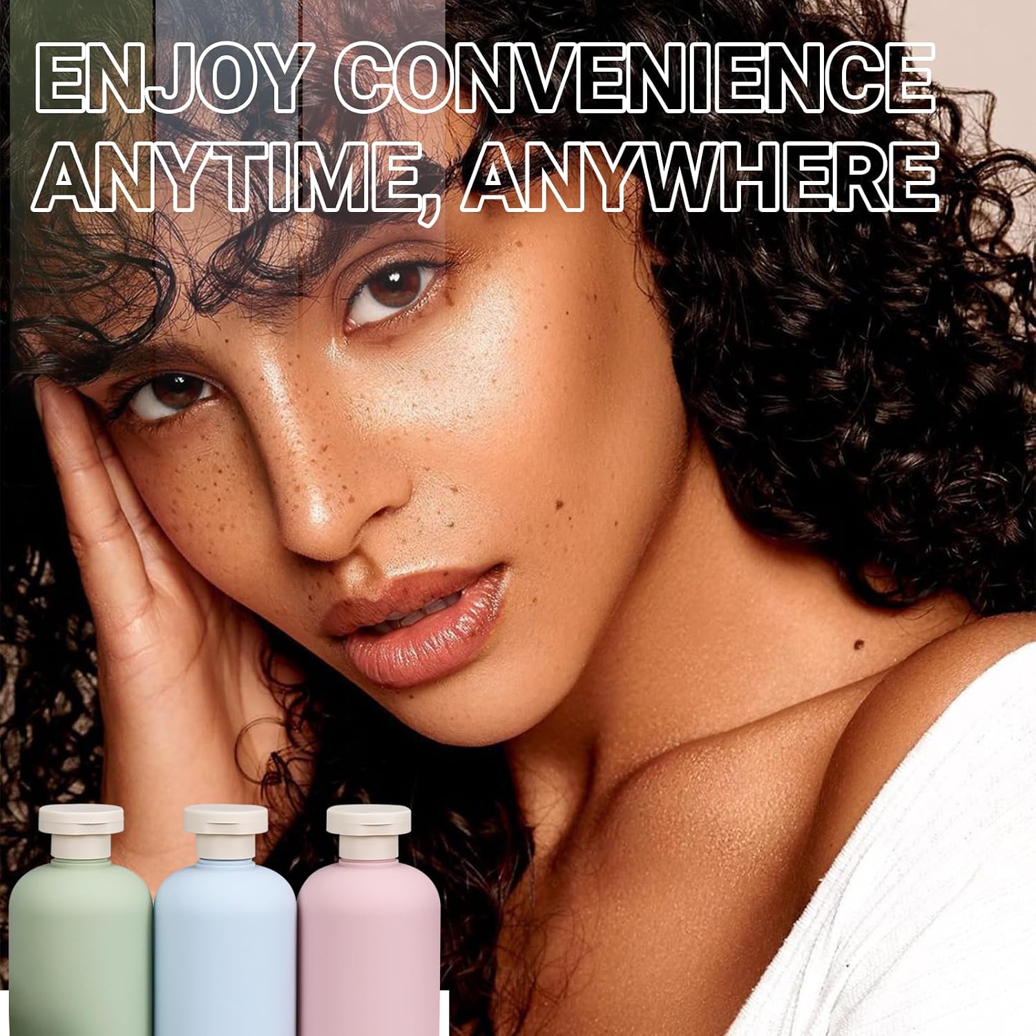 ASEVAT 8.8oz 3Pcs Plastic Refillable Travel Shampoo and Conditioner Bottles Refillable Travel Bottle with Flip Cap Plastic Shampoo and Conditioner Bottles - Image 6